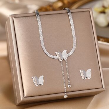 drske za naocare cena: Set: Earrings, Necklace, Material: Stainless steel