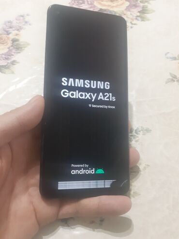 Samsung Galaxy A21S, Б/у, 64 ГБ, цвет - Синий, 2 SIM