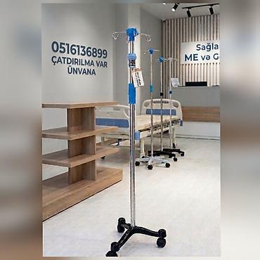 Ştativ sistem asqısı Serum asqısı (IV dayaq stendi) çatdırılma var