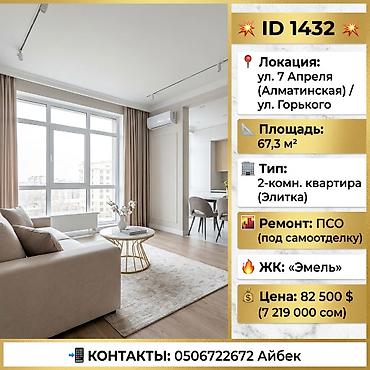 2 комнаты, 67 м², Технопарк Элитка, 12 этаж, ПСО (под самоотделку)