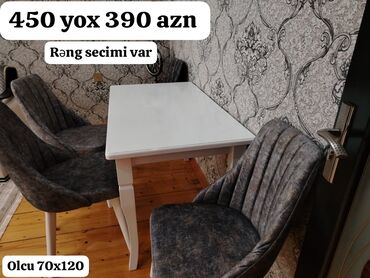 Masa və oturacaq dəstləri: Mətbəx üçün, Yeni, Açılmayan, Dördbucaq masa, 4 stul