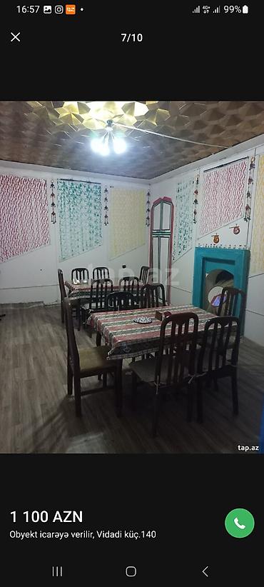 kafe stolari: Obyekt icarəyə verilir – Vidadi küç. 140 - Təyinat: hazır ictimai — 8