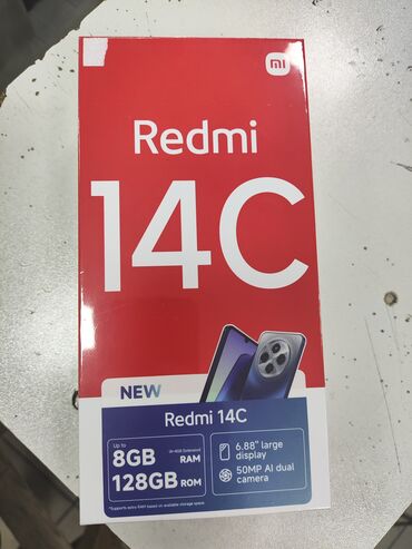 Redmi: Redmi, Redmi 14C, Новый, 128 ГБ, цвет - Фиолетовый, 2 SIM