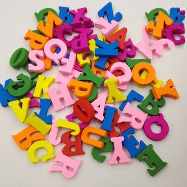английский 9 класс: Деревянные английские буквы - для обучения - в наборе 100 шт. Набор