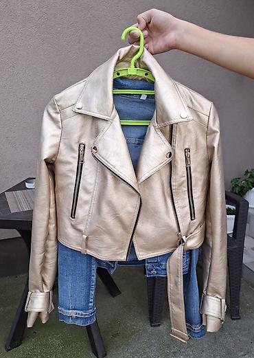 Leather Jackets: Jakna od eko koze. zlatno-bež boja . nova. sa postavom. za — 2