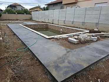 ugradnja stepenica: Betonske staze i plato oko bazena – usluga izrade - Izrada — 1