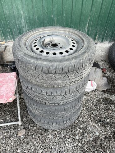 колеса для мотоблока: Дөңгөлөктөр монтажда 215 / 60 / R 16, Кыш, Комплект, Жеңил унаалар, Темир