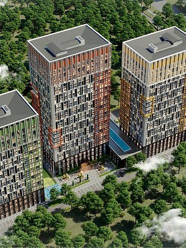 ansari bishkek: 2 комнаты, 85000 м², Элитка, 12 этаж, ПСО (под самоотделку) — 3