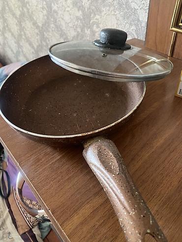 keramik tava: Tava, rəng - Qəhvəyi, Qranit, 24 sm — 1