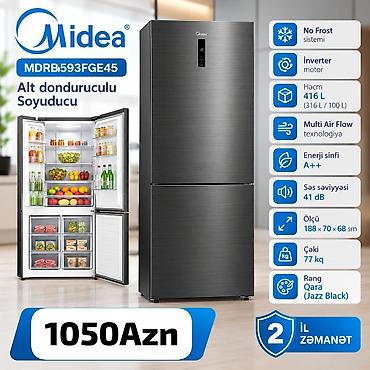 Yeni 2 qapılı Midea Soyuducu Satılır, rəng - Qara, Təkərli lalafo.az -da Yeni 2 qapılı Midea Soyuducu Satılır, rəng - Qara, Təkərli