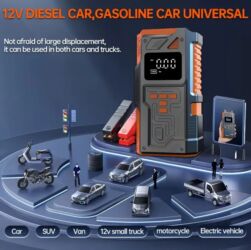 Avtomobil kompressorları və nasosları: Avtomobil üçün 3‑ü 1-də Jump Starter + Kompressor Xüsusiyyətlər: - — 5