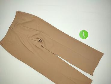 beżowy: Spodnie materiałowe damskie, rozmiar 3XL — 3