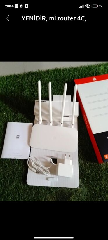linksys modem: YENİDİR, mi router 4C, qutudadir, her şeyi təzədir, 4 antenasi var