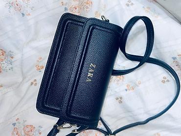 helio strap: Сумка-кроссбоди ZARA, черная - Материал: фактурная экокожа с — 5