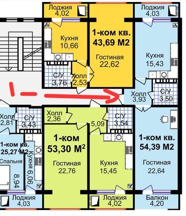 Продажа квартир: 1 комната, 55 м², Элитка, 8 этаж, ПСО (под самоотделку)