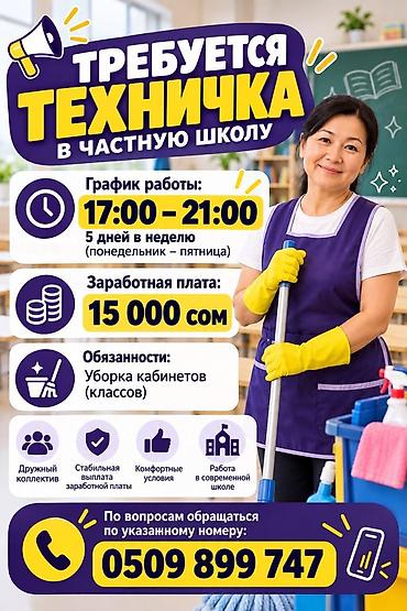 Медицина, фармацевтика: Требуется Уборщик, Школа, График: Пятидневка, Ночная смена — 1