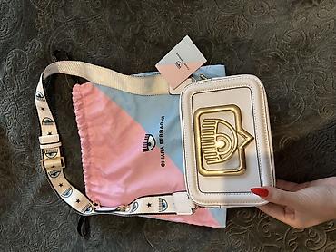 parca cantalar: Chiara Ferragni çiyin/çapraz çanta - Rəng: ağ (qızılı “Eye” loqosu — 3