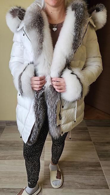 Zimske jakne: Ženska zimska jakna sa pravim krznom nova - Boja: bela - Topla — 8