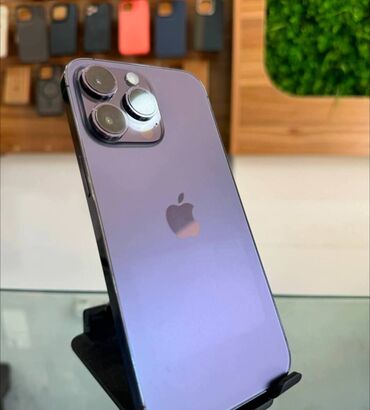 Apple iPhone: IPhone 14 Pro Max, Б/у, 128 ГБ, Deep Purple, Зарядное устройство, Защитное стекло, 86 %