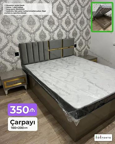 Ev və bağ: Çarpayı – 160×200 sm - Mexanizm: açılan, bazalı (şəkildə göstərilən — 1