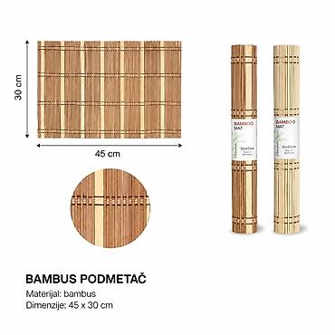 KMT Podmetač od bambusa 2407145 Bambus podmetač za trpezarijski sto i
