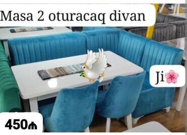 Divanlar: Künc divan və masa desti yeni