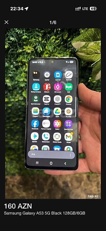 galaxy a73 5g: Samsung Galaxy A53 5G, 128 GB, rəng - Qara — 6