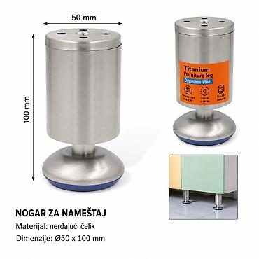 KMT Noge za orman od nerđajućeg čelika 2385730 Opis: - Nogar za