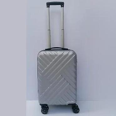 Putni koferi i torbe: Tvrdi ručni kofer na točkiće – srebrni - Materijal: čvrsta — 13