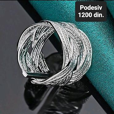 popke pletene: Podesiv prsten – 1200 din. - Elegantni srebrni ton sa isprepletanim — 1