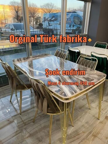 kuxna stol stul: Для кухни, Новый, 4 стула, Турция