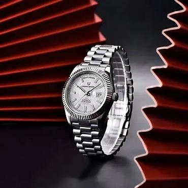 Ručni satovi: PAGANI DESIGN PD-1783 - 40mm - Meteor Bela - Rolex Day-Date Potpuno — 1