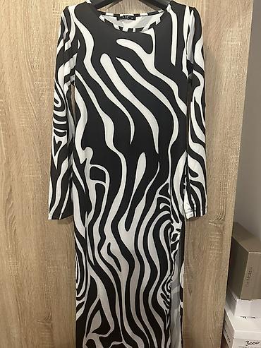 jean paul gaultier majica: Haljina sa zebra printom – S.T.L, veličina M - Dugi rukavi - Okrugli — 1