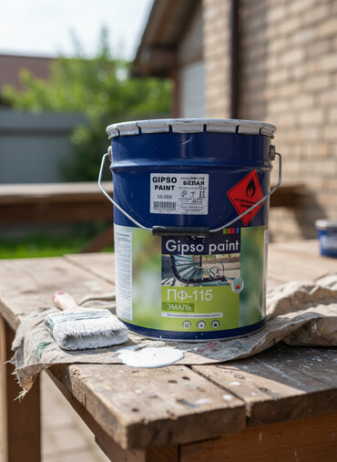 эмалирование посуда: Эмаль ПФ-115 от Gipso paint белого цвета, предназначенная для наружных