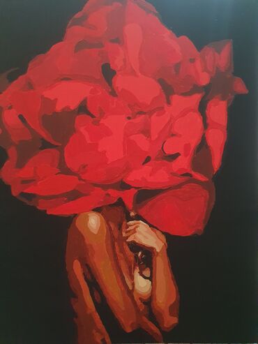 Şəkillər, tablolar: Əl isı, kətan uzərində akril boya ilə cəkılib, ручная работален — 2