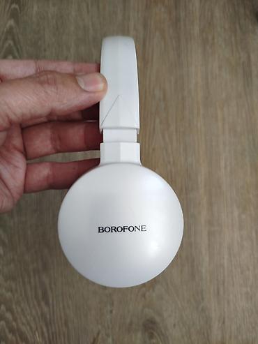 Кулакчындар: Накладные беспроводные наушники BOROFONE (белые/серые амбушюры) — 2
