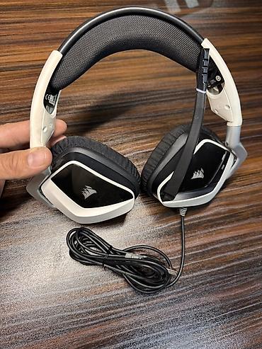 Консолдор үчүн аксессуарлар: Игровая гарнитура Corsair (проводная, USB) - Подключение: USB (кабель — 5