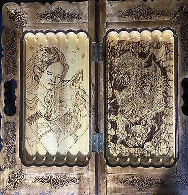 Шахматы: Шахматы НАРДЫ размеры 50/60/70 см Все в комплекте, Ручная работа — 9