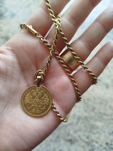 Zərgərlik əşyaları: Kulon, Sarı qızıl, Qaşsız, 6 g — 3