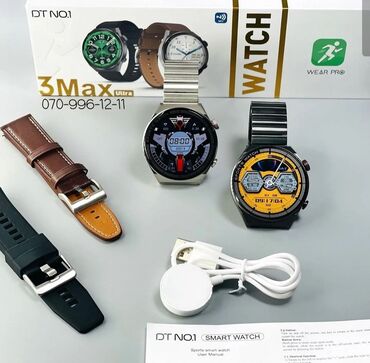 hw8 max: Yeni, Smart saat, rəng - Gümüşü
