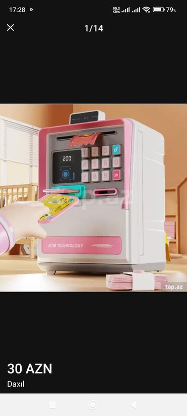 Oyuncaqlar: Kassa kodla yenidir,4 reqemli istenilən kod teyin edırsiz.batareya ile — 9