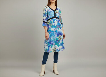 sukienki z bufiastymi rękawami midi: Women`s dress, size S