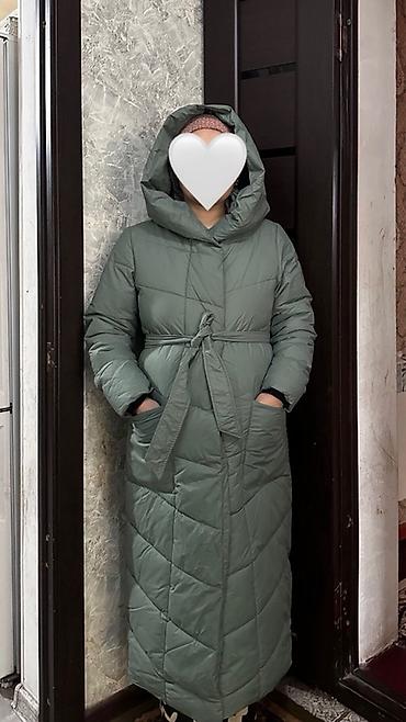 Пуховик, Длинная модель, Стеганый, 4XL