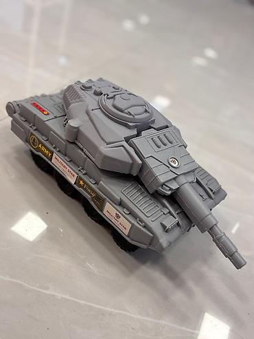 gozel kukla sekilleri: Uşaq oyuncağı – plastmasdan hazırlanmış boz rəngli tank modeli - — 3