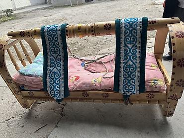 манеж колыбель: Детская деревянная колыбель (бешик) с полным комплектом текстиля — 3