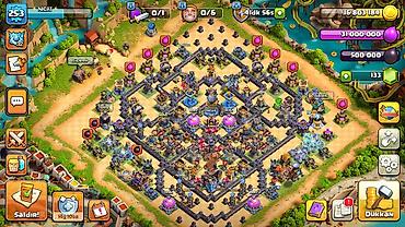 Budkalar, köşklər: Clash of Clans oyun hesabı .her sey maksdı birdene pul yerleri max — 1