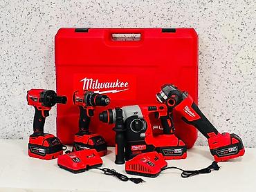 Набор 4в1 аккумуляторного инструмента Milwaukee M18: 4 батарейка 2 at lalafo.kg Набор 4в1 аккумуляторного инструмента Milwaukee M18: 4 батарейка 2