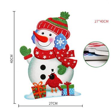 гулдор роза: Подвесная картина, снеговик, на окно, на стену, на магазин