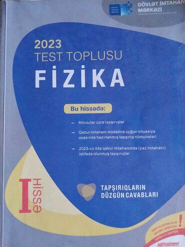 Fizika test toplusu 1 və 2 ci hissə (2023) qiymət 10 manat (ikisi bir