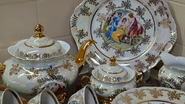 Çaydanlar: Çay dəsti, Farfor, 6 nəfərlik, Çexiya